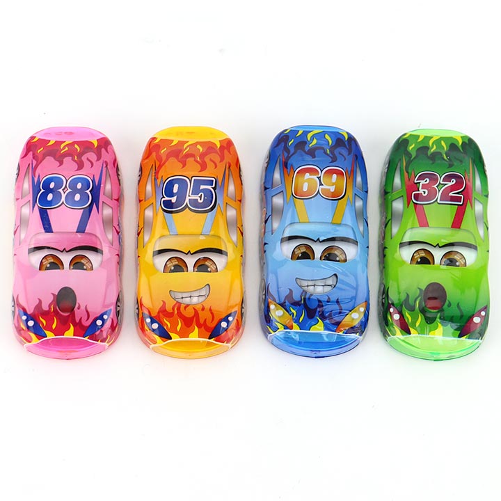 Cartoon supercar box with mini colored candy & tattoo stickers CH-T1453