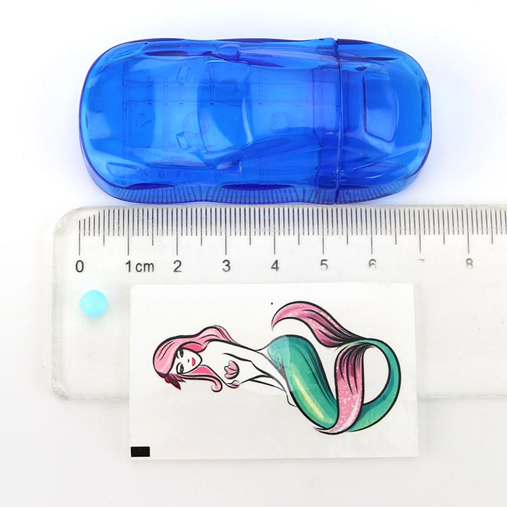 Cartoon supercar box with mini colored candy & tattoo stickers CH-T1453