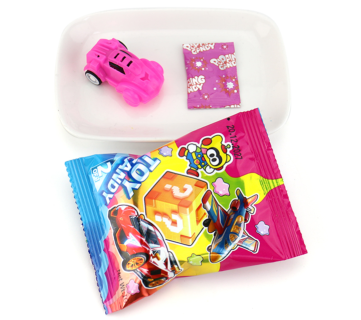 Surprise bag pull-back car toy candy with popping candy CH-T1454