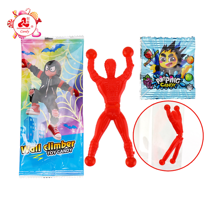 Wall Crawler Sticky Climbing Man Toy Candy with Popping Candy CH-T1456