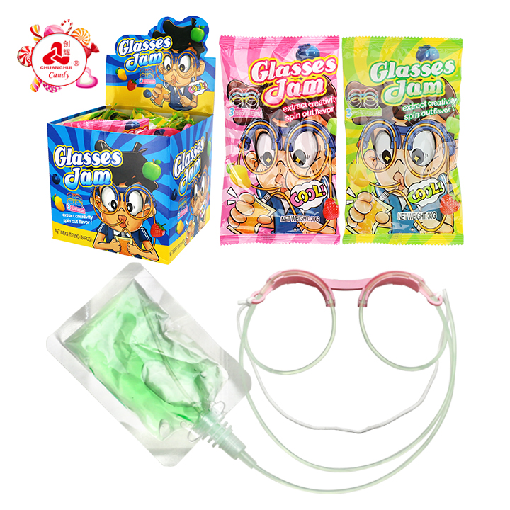 DIY Straw Glasses Toys with Jam Sucking liquid Candy CH-T1457