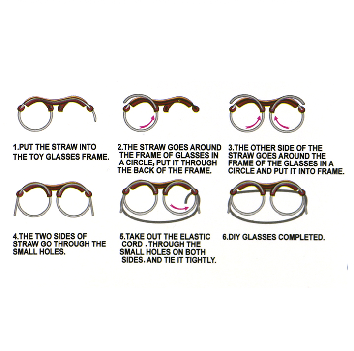 DIY Straw Glasses Toys with Jam Sucking liquid Candy CH-T1457