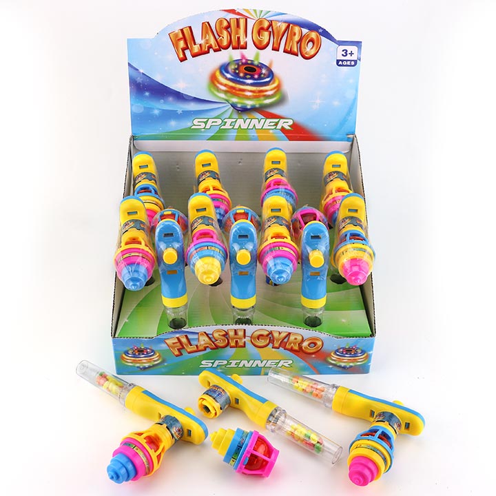 Flash Lighting Spinning Top Toys Catapult Rotating Gyro Toy Candy CH-TB268