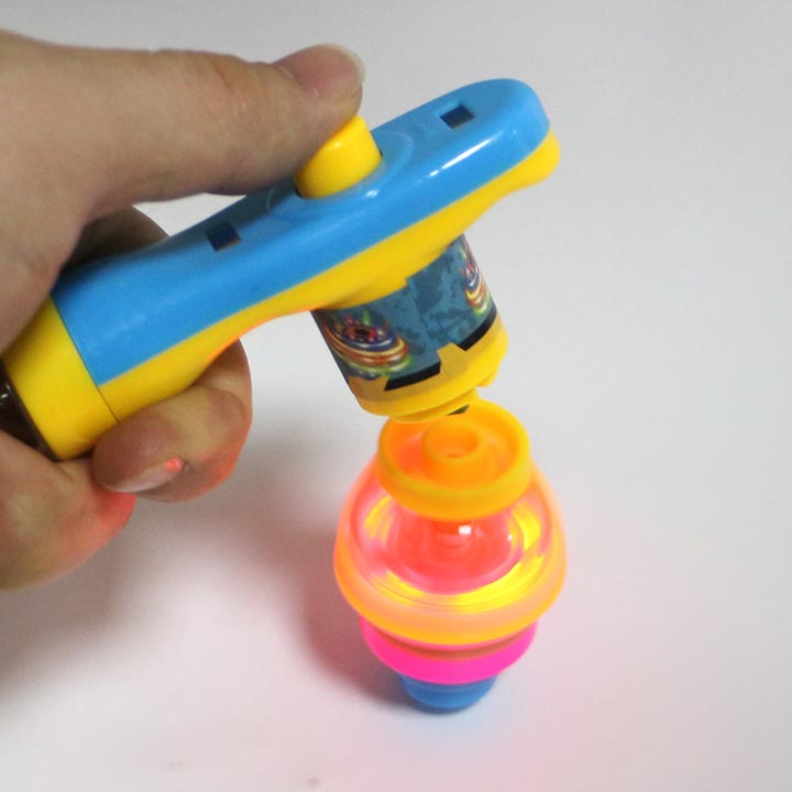 Flash Lighting Spinning Top Toys Catapult Rotating Gyro Toy Candy CH-TB268