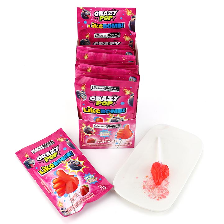 2-in-1 Finger Thumb Lollipop With Fruit Flavor Popping Candy CH-B396