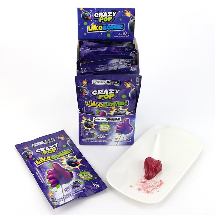 2-in-1 Finger Thumb Lollipop With Fruit Flavor Popping Candy CH-B396