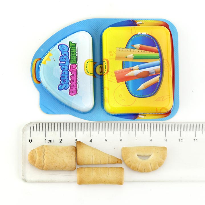 Cartoon School Bag Shaped Chocolate Dip Student Stationery Biscuit Cup BC182
