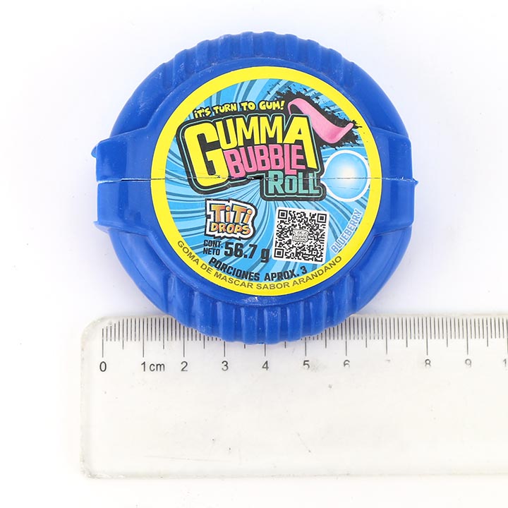 56g Large Size Gumma Bubble Gum Roll Chewing Gum Tape CH-E344-1