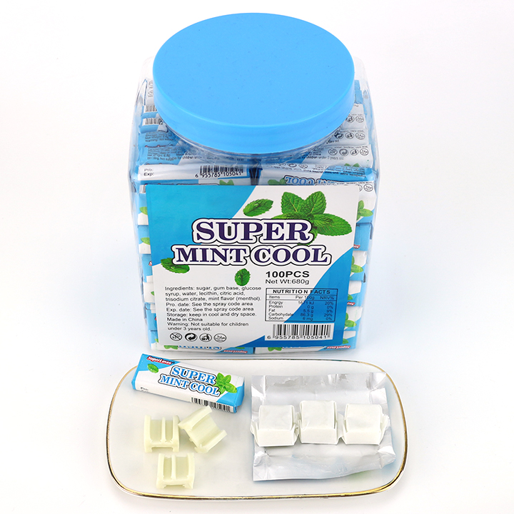 Super Mint Cool Chewing Bubble Gum CH-E373