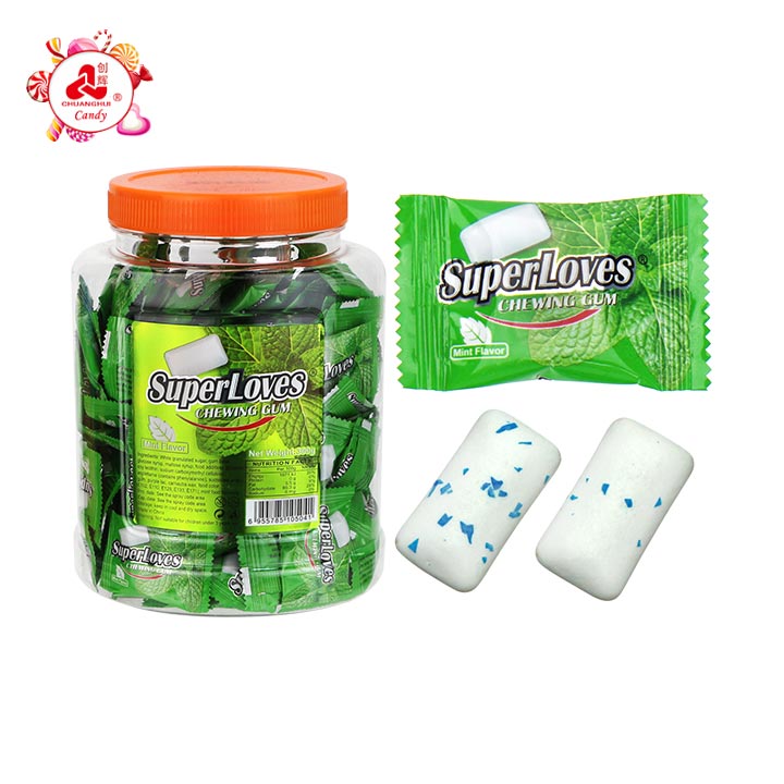 2pcs SuperLoves Fresh Breath Mint Flavor Chewing Gum CH-E374