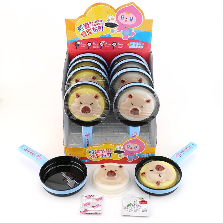 Large size DIY Capybara jelly pudding with pan toy & strawberry jam & popping candy CH-K323-1