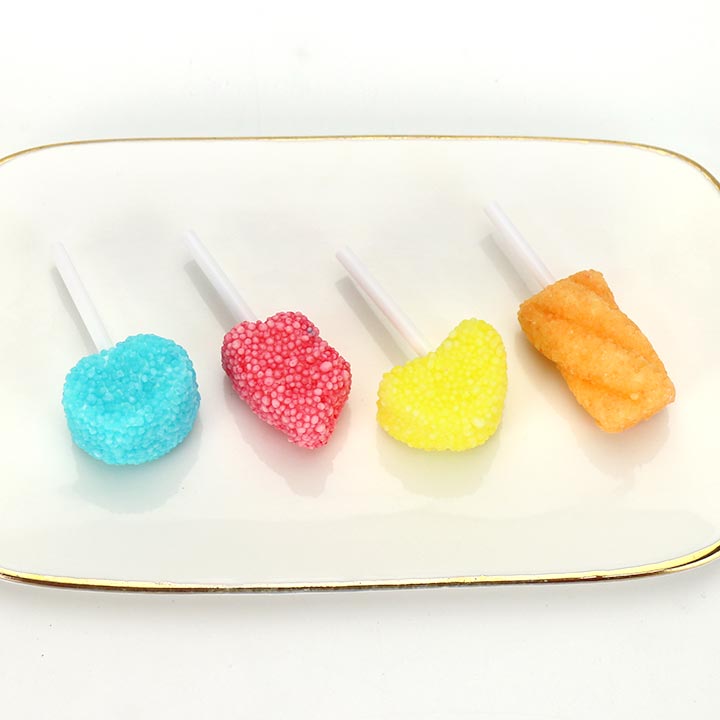 Mini colored marshmallow pop with pearl coated candy lollipop CH-M251