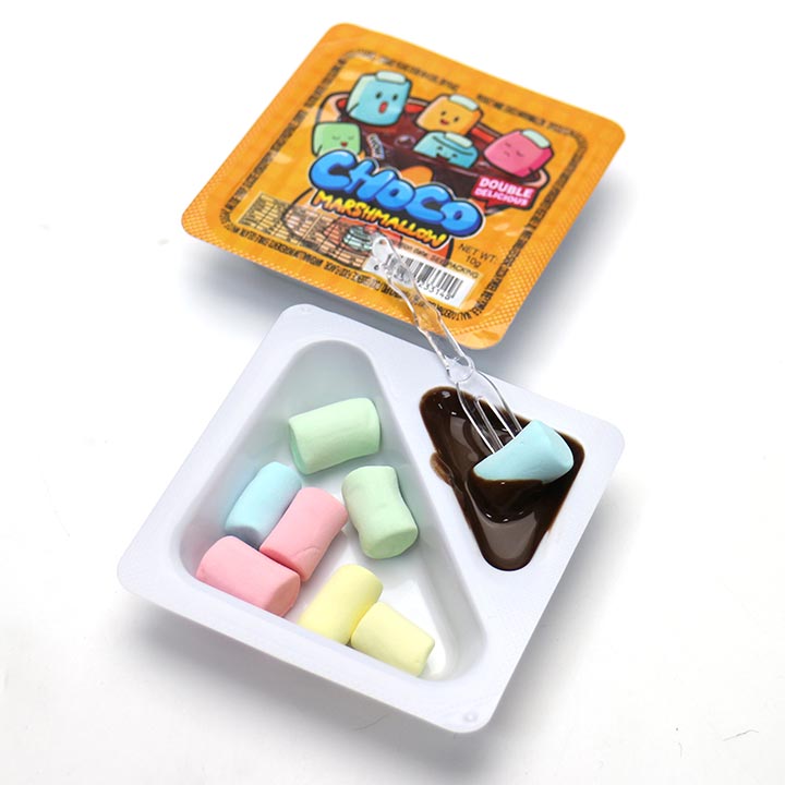 Halal Choco Jam Marshmallow cup Candy with Chocolate Dip CH-M253