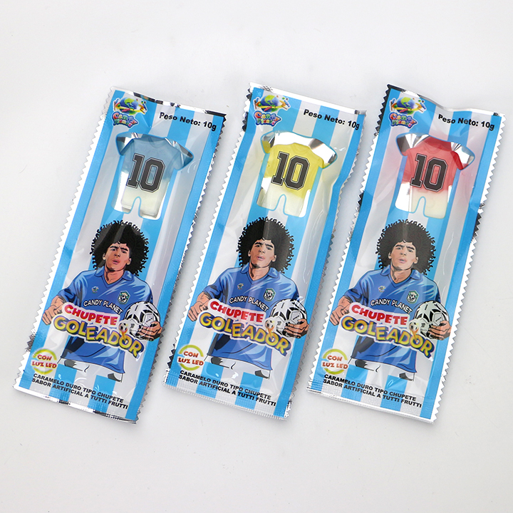 Sports Themed Two-tone Football Jersey Neon Glow Stick Lollipop Candy CH-A097-1