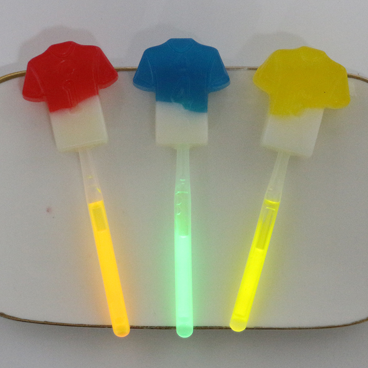 Sports Themed Two-tone Football Jersey Neon Glow Stick Lollipop Candy CH-A097-1