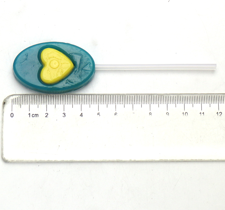 Paleta Corazon 2-in-1 Colorful Heart Shaped Hard Lollipop Candy CH-BP160