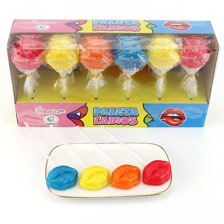 Colorful Lips Shaped Hard Lollipop Candy CH-BP161