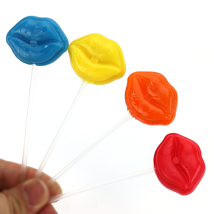 Colorful Lips Shaped Hard Lollipop Candy CH-BP161