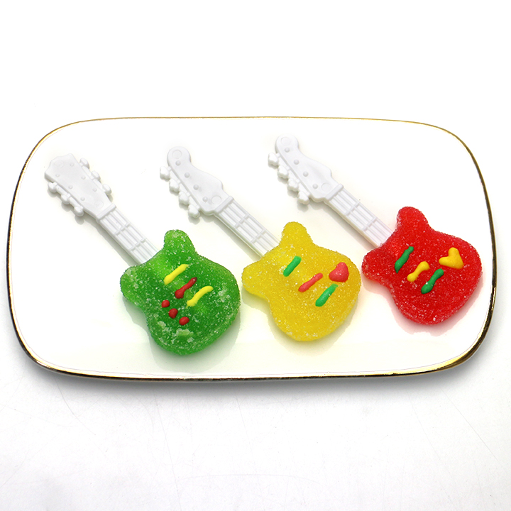 Mini Music Instrument 8g Guitar Shaped Gummy Lollipop Candy CH-J777