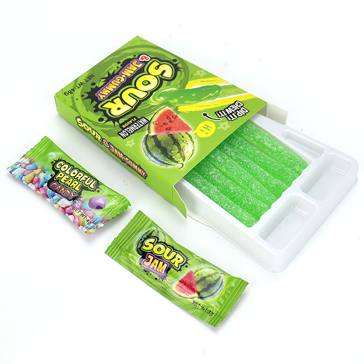 DIY Sour Jam Gummy Candy Sticks with mini Granule Candy Drops CH-J778