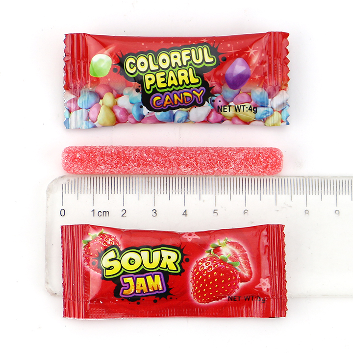 DIY Sour Jam Gummy Candy Sticks with mini Granule Candy Drops CH-J778