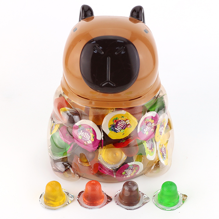 Cartoon Capybala shaped jar packaging Assorted fruit jelly cup CH-K164-18