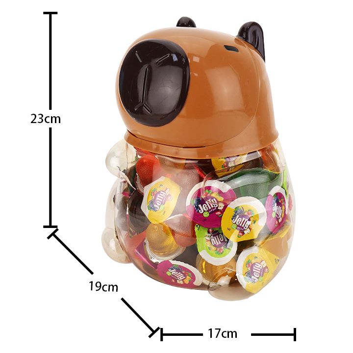 Cartoon Capybala shaped jar packaging Assorted fruit jelly cup CH-K164-18