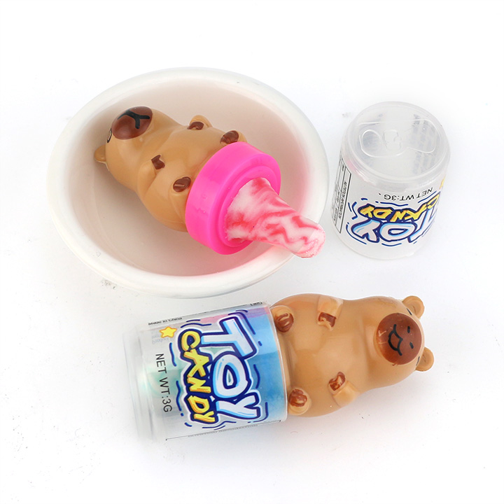 Cartoon Capybara shaped bottle packaging Capybara nipple lollipop candy CH-N775-3