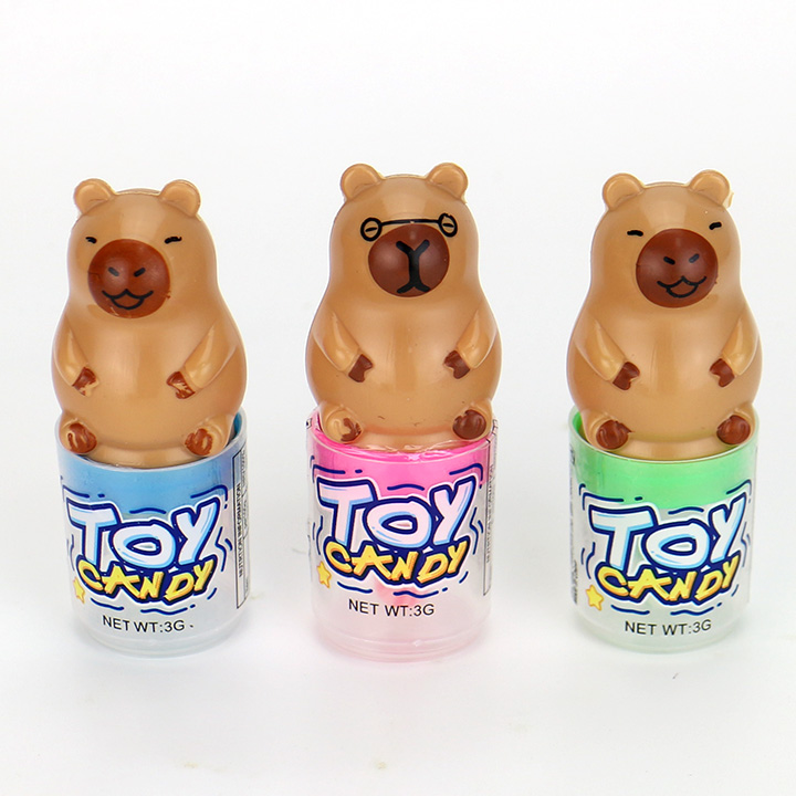 Cartoon Capybara shaped bottle packaging Capybara nipple lollipop candy CH-N775-3