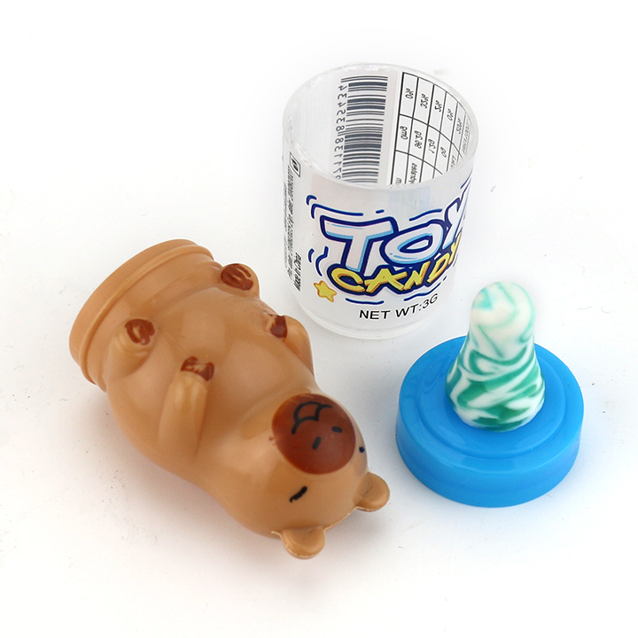 Cartoon Capybara shaped bottle packaging Capybara nipple lollipop candy CH-N775-3