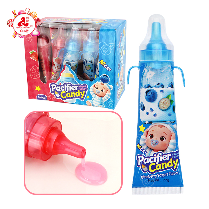 22g Strawberry & Blueberry Yogurt Flavor Baby Bottle Pacifier Candy Squeeze Liquid jam CH-N793