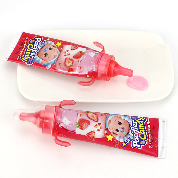 22g Strawberry & Blueberry Yogurt Flavor Baby Bottle Pacifier Candy Squeeze Liquid jam CH-N793