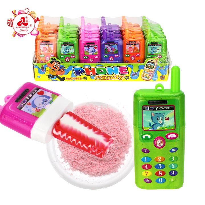 2-in-1 Toy Phone Lollipop with Sour Powder Candy CH-N797
