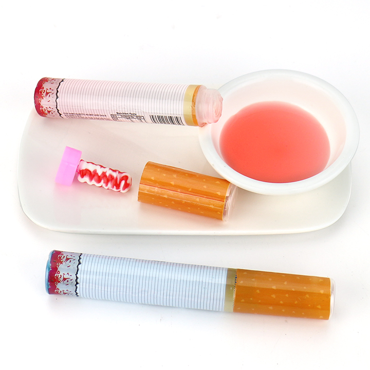 2-in-1 Cigarette Shape Nipple Lollipop with Liquid Jam Candy CH-N796