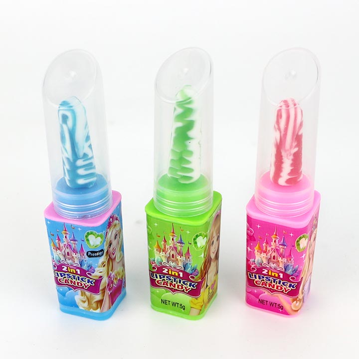 2-in-1 Slanted Lipstick Lollipop with Sour Powder Candy CH-N798