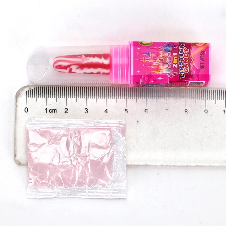 2-in-1 Slanted Lipstick Lollipop with Sour Powder Candy CH-N798