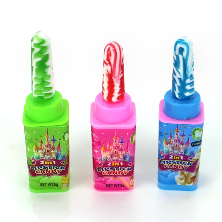 2-in-1 Slanted Lipstick Lollipop with Sour Powder Candy CH-N798