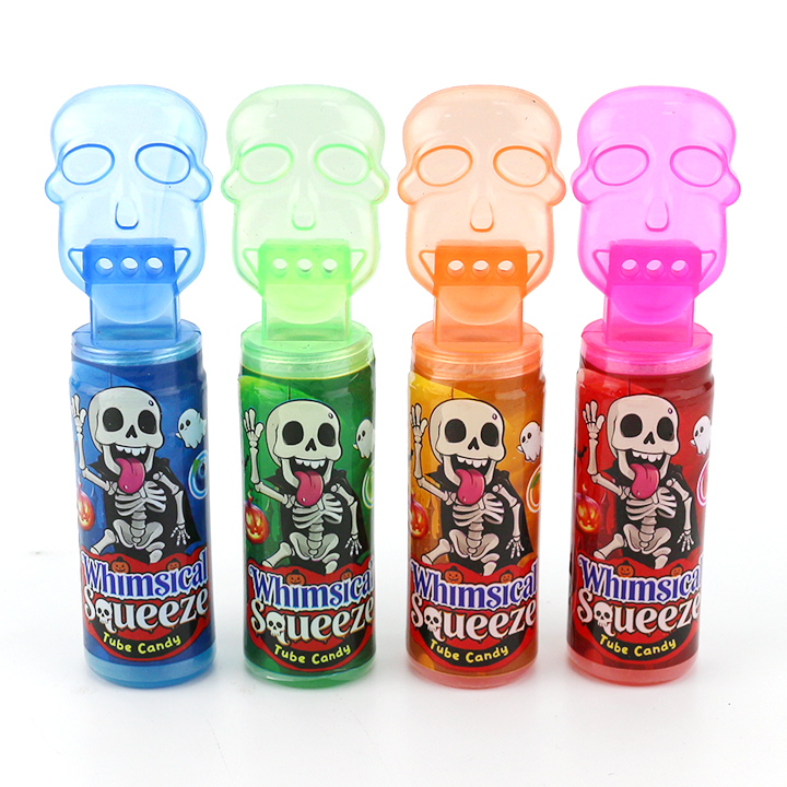 Halloween Skull Head Shape Squeeze Liquid Jam Candy CH-N799