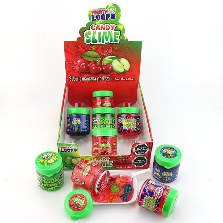 Sour Slime Candy 90g Jar Pack Sour Gel Jam Candy with 30g gummy candy CH-N800-1