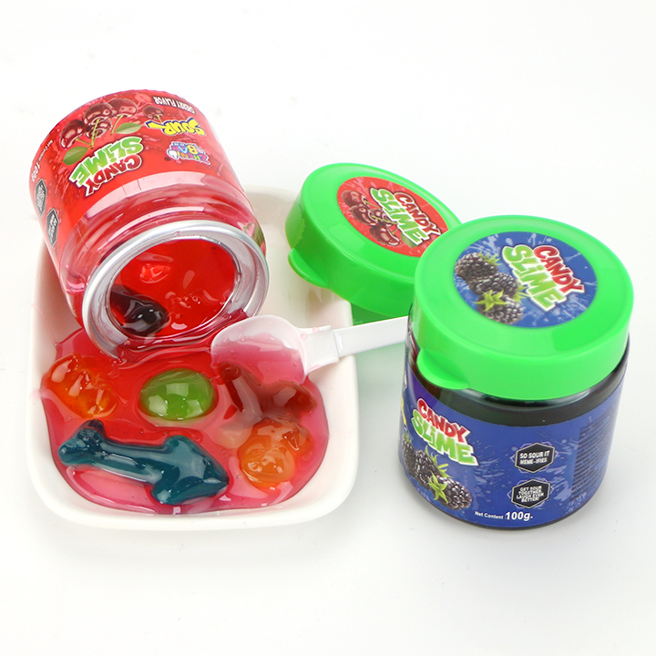 Sour Slime Candy 90g Jar Pack Sour Gel Jam Candy with 30g gummy candy CH-N800-1