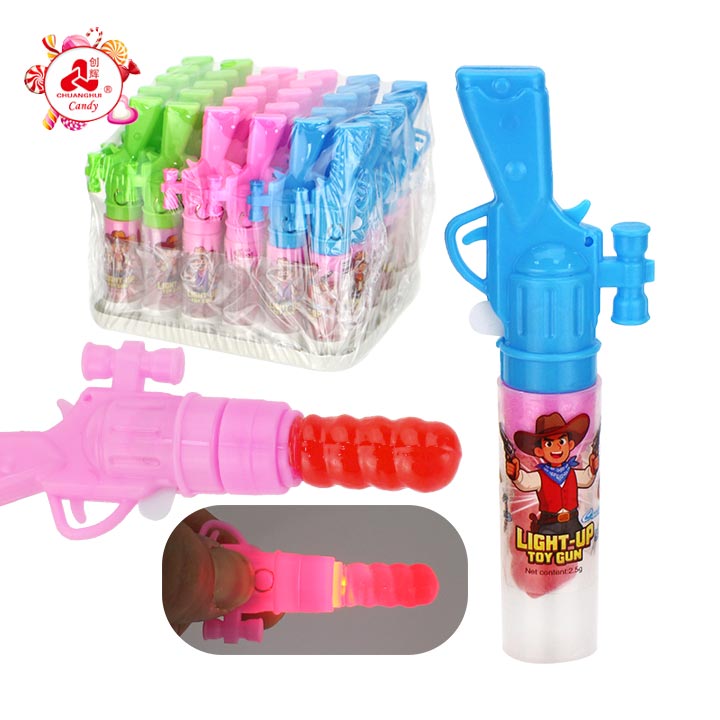 LED Light up Toy Gun Shaped Lollipop Toy Candy CH-T1459