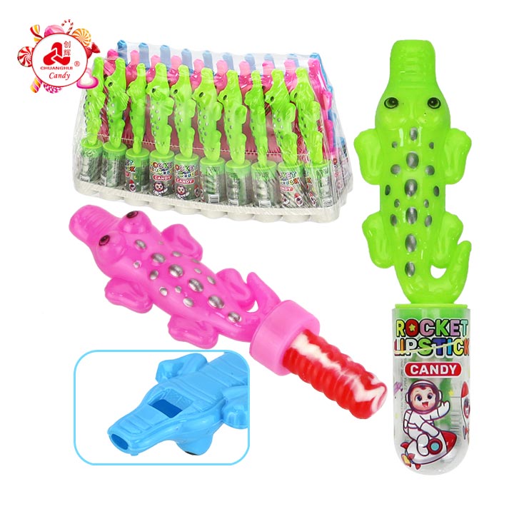 Cartoon Crocodile whistle pacifier lollipop toy candy T1467