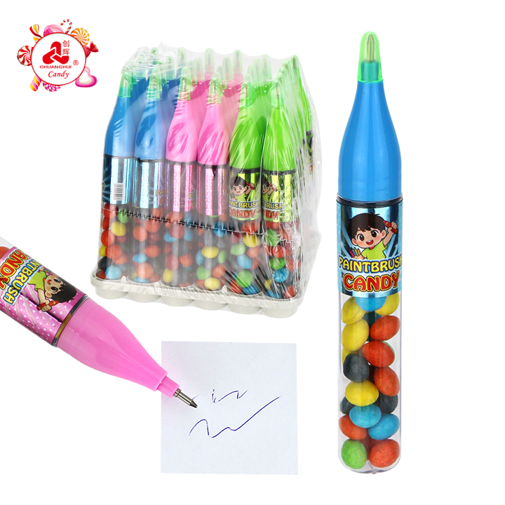 Ballpoint Pen toy with chocolate bean candy CH-T1470