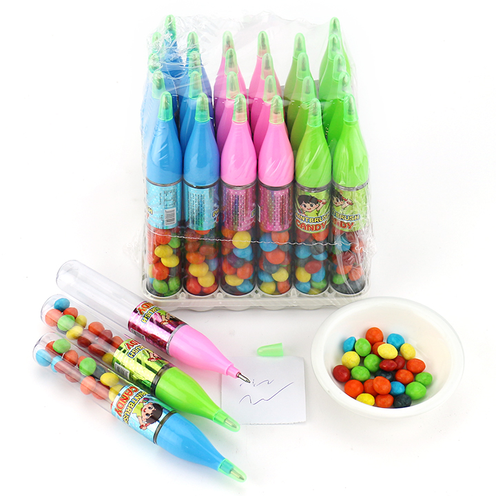Ballpoint Pen toy with chocolate bean candy CH-T1470