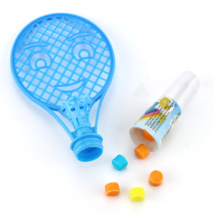Smiley Face Badminton Racket Shaped Toy Candy T1471