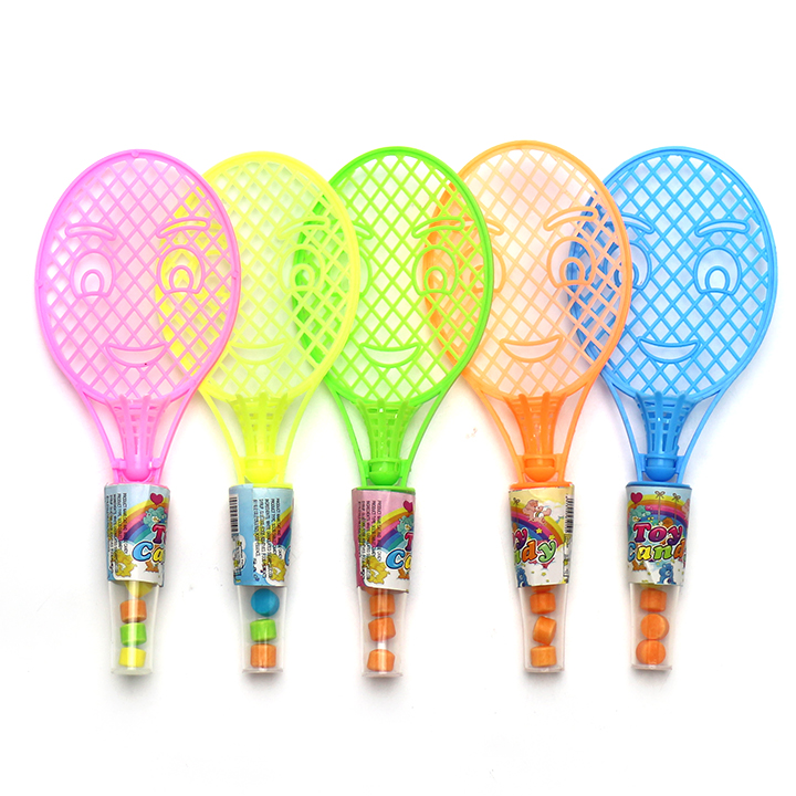 Smiley Face Badminton Racket Shaped Toy Candy T1471