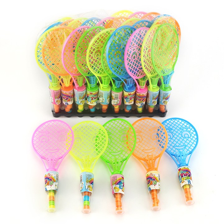 Smiley Face Badminton Racket Shaped Toy Candy T1471