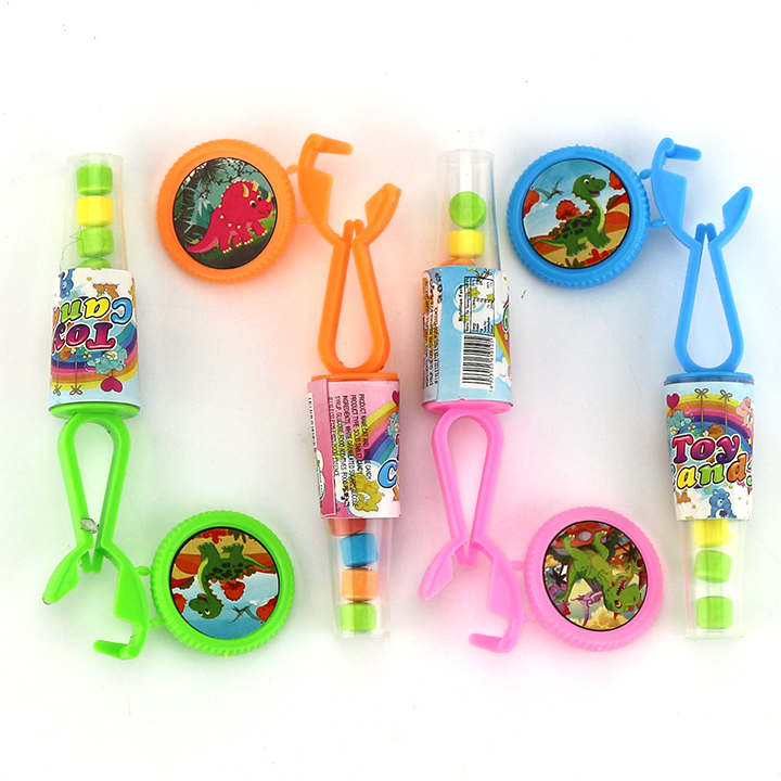 Mini Dinosaur Flying Disc Shooter Toy Candy Flying Saucer Catapult Candy Toy T1472