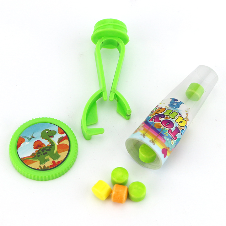 Mini Dinosaur Flying Disc Shooter Toy Candy Flying Saucer Catapult Candy Toy T1472