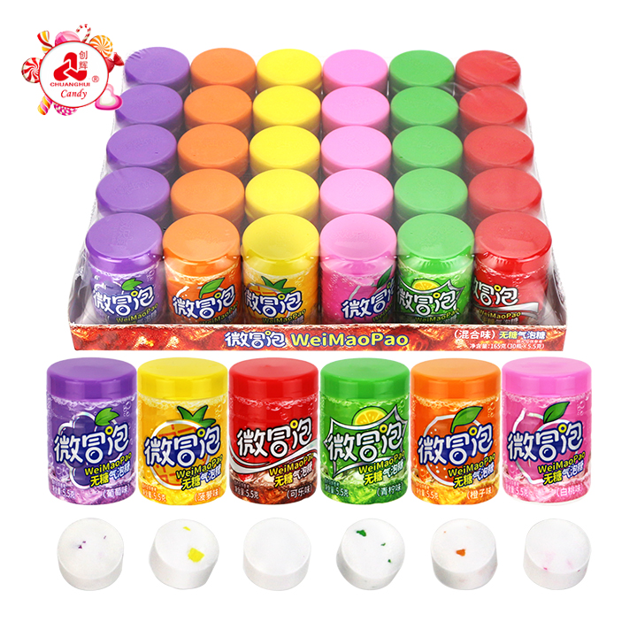Sugar-Free Soda Fizzy Candy Fruit Flavor Effervescent Pressed Tablet Candy CH-Z299